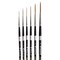Trekell Protégé Synthetic Kolinsky Short Handle Artist Brush - Complete Set - Script/Rigger